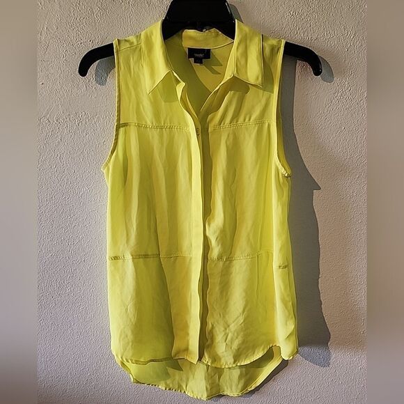 Mossimo tank top sleeveless Small Shear Lightweight Neon Yellow Summer - Picture 1 of 7
